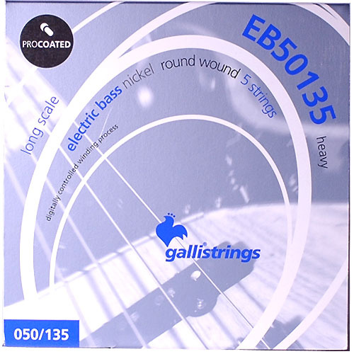 이테리 갈리 베이스 스트링 Galli String - EB50135 Electric Bass PROCOATED Heavy - 5 Strings