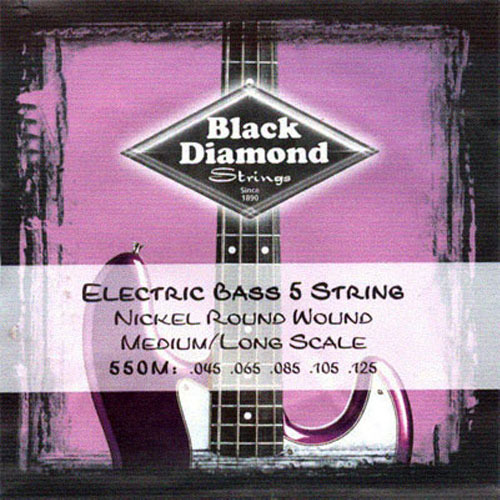 Black Diamond - Nickel 550M Round Wound 45-125 Gauge Bass 5 Strings