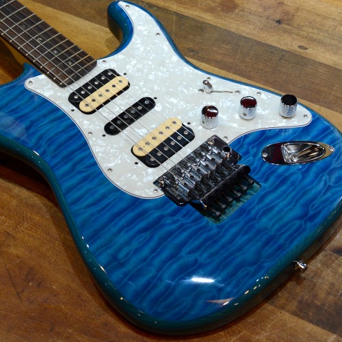 [중고] Fender Japan Michiya Haruhata Stratocaster Caribbean Blue Trans 2020&#039;