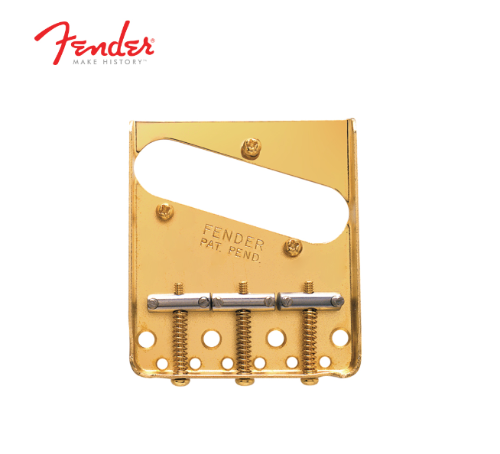 Fender 3-SADDLE AMERICAN VINTAGE TELECASTER® BRIDGE ASSEMBLY (GOLD) 099-0806-200